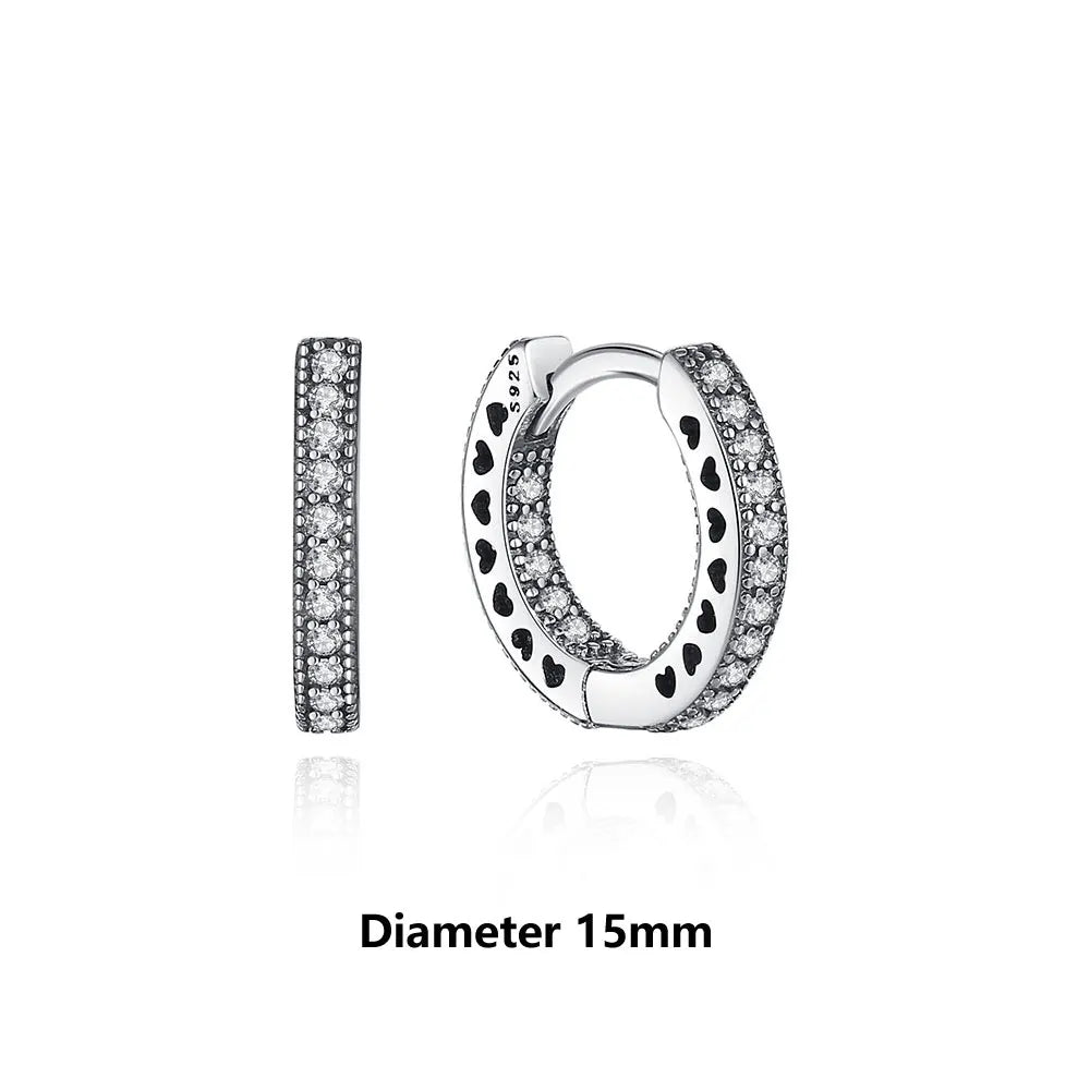 Original 925 Sterling Silver Earrings 2026 Stud Hoop Crystal Earings For Women Rose Gold Crown Heart Infinity Bee Earing Jewelry