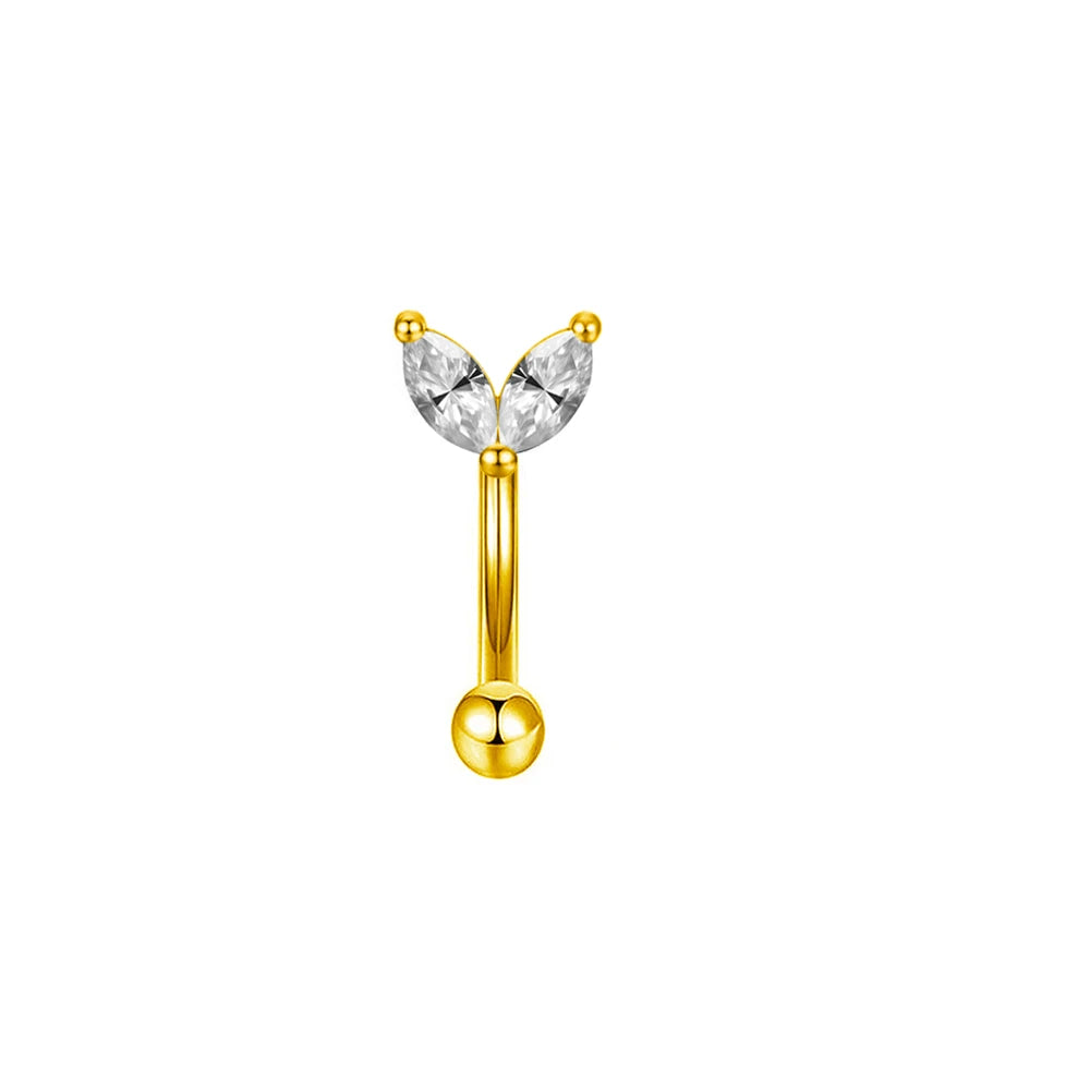 Rook piercing Butterfly Ear Cartilage Eyebrow Tragus Helix Piercing Stud Curved barbell Wholesale Body  Jewelry