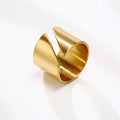 6mm dicker klobiger Kettenring, kubanische Gliederkette, Edelstahl, stilvoller Ring für Frauen und Mädchen