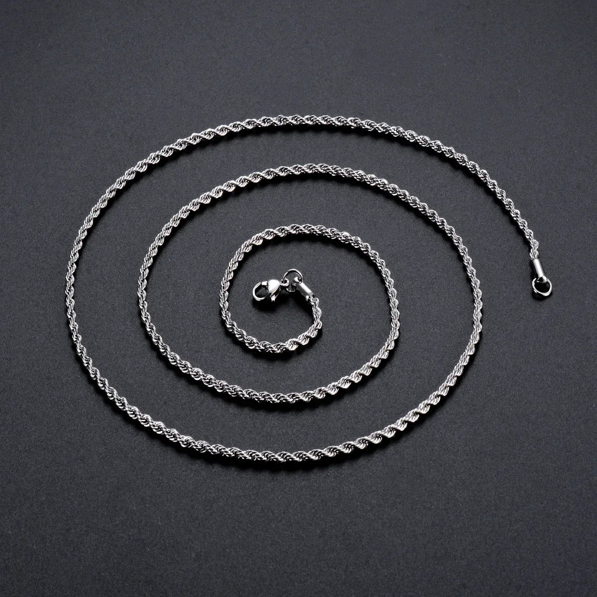 1 Stück 925er Sterlingsilber Breite 2mm/3mm/4mm Seilkette Halskette/Armband Für Herren Damen Herren Mode Kette Halskette