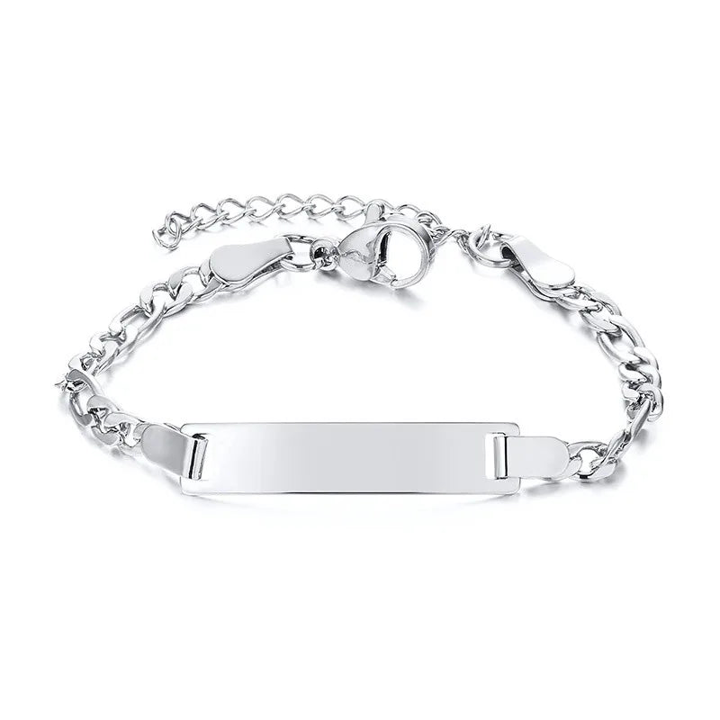 Personalisiertes Namens- & Text-Armband aus vergoldetem Edelstahl, modischer, individueller Schmuck für Männer und Frauen