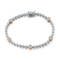MINTYBOX S925 Sterlingsilber Alle Moissanit Tennisarmbänder für Damen D VVS1 Diamant 18k vergoldet Hochzeit Edler Schmuck Geschenk
