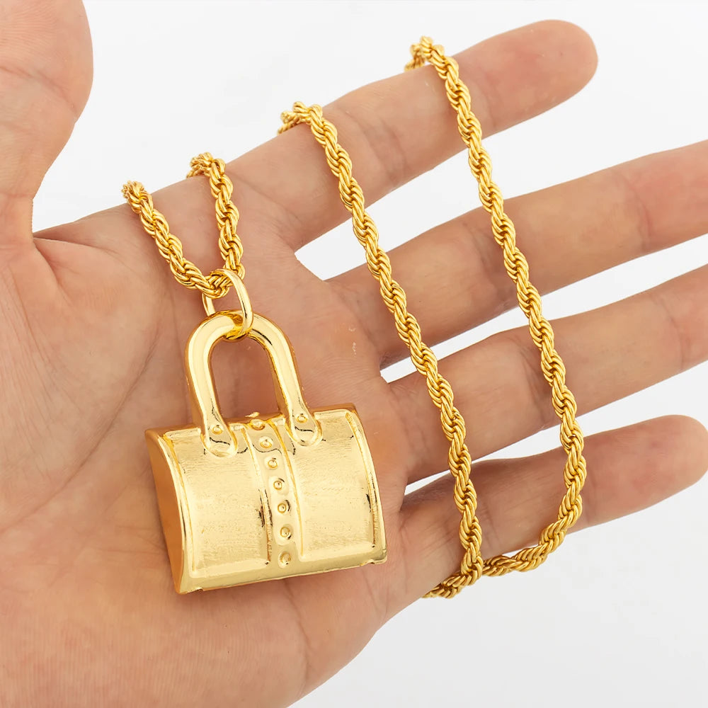 Colgante color oro Dubái, estilo hip hop, personalidad para hombres y mujeres, joyería minimalista, joyería para fiestas, regalos de cumpleaños.