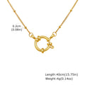 Gargantilla de cadena de eslabones tipo clip, Collar con colgante de hebilla de resorte de acero inoxidable para mujer, Joyería impermeable chapada en oro de 18k