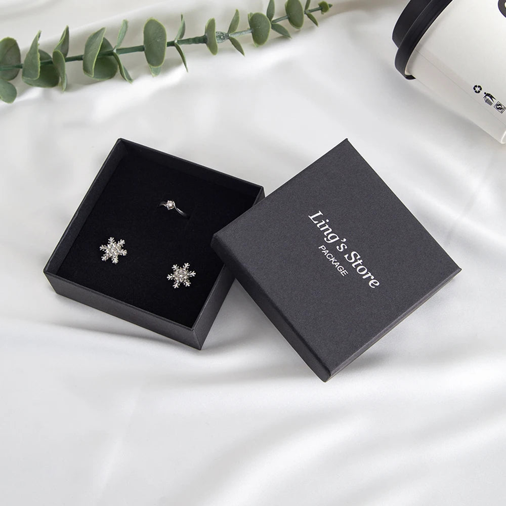 24 personalisierte Schmuckschachteln aus Papier mit Logo, Gastgeschenke für Hochzeiten, Ring-, Ohrring-, Halsketten-, Anhänger-, Armband-, Stecker-, Beutel- und Aufbewahrungsverpackungen