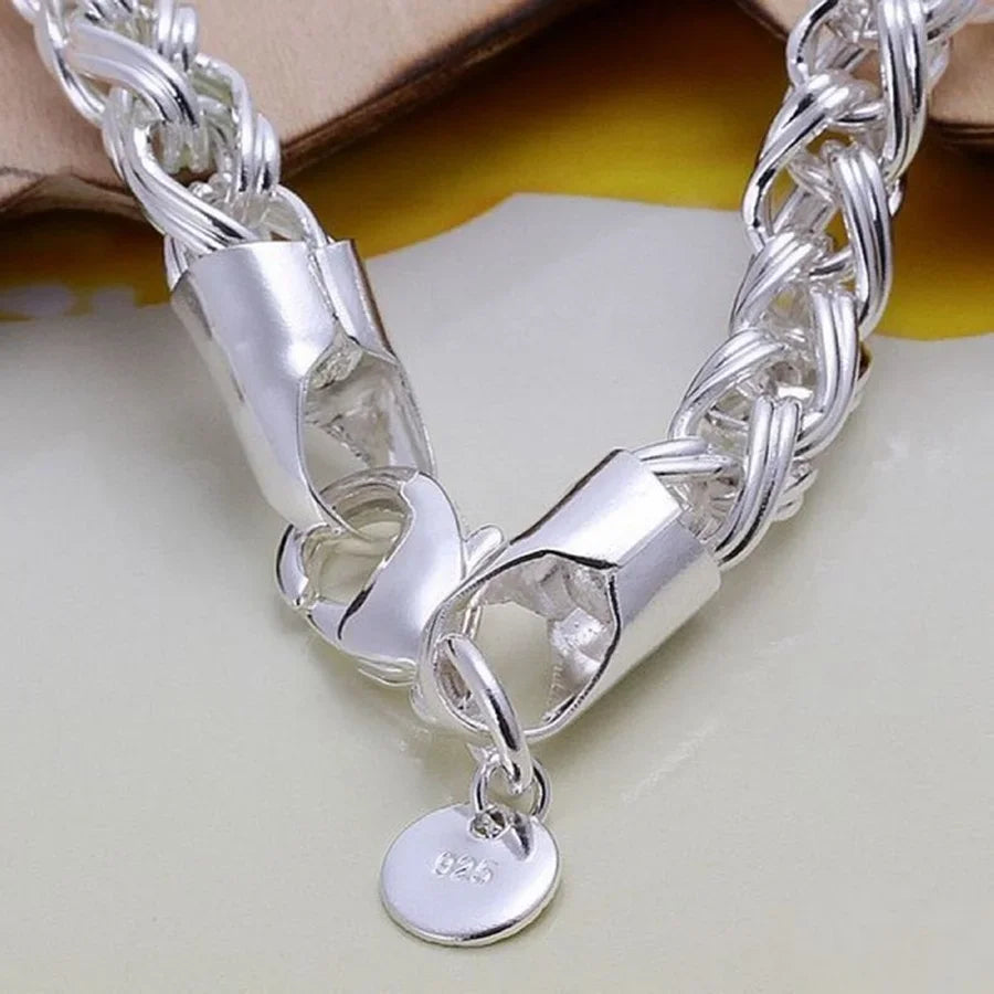 Großhandel 925 Sterling Silber Armbänder Schmuckkette Damen Herren 6mm 4MM hochwertige Valentinstagsgeschenk schöner Fabrikpreis