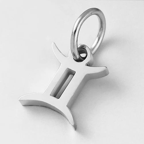 10PCS Stainless Steel Star Zodiac Sign 12 Constellation Pendant Accessories for Necklace Women Man Jewelry Gifts Wholesale