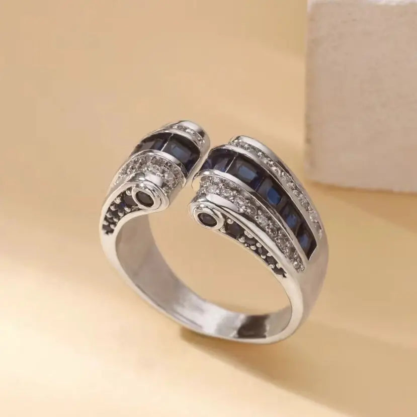 Anillos góticos de acero inoxidable ajustables para mujer, diseño geométrico vintage, joyería punk de moda, regalos