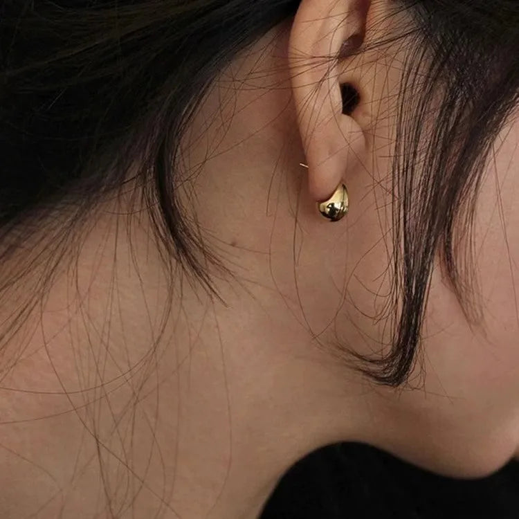 Pendientes de plata de ley 925 con forma de gota de agua para mujer, regalo minimalista, joyería de moda versátil para oficina, Dropshipping