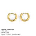 Minimalistische Edelstahl Runde Ohrringe für Damen Trendige Geometrische Hängende Statement-Ohrringe Party Modeschmuck Geschenk