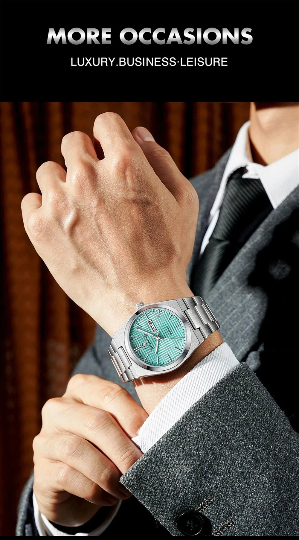 Nuevos relojes de pulsera de cuarzo de lujo a la moda para hombre, impermeables, luminosos digitales, regalo de reloj automático para hombre