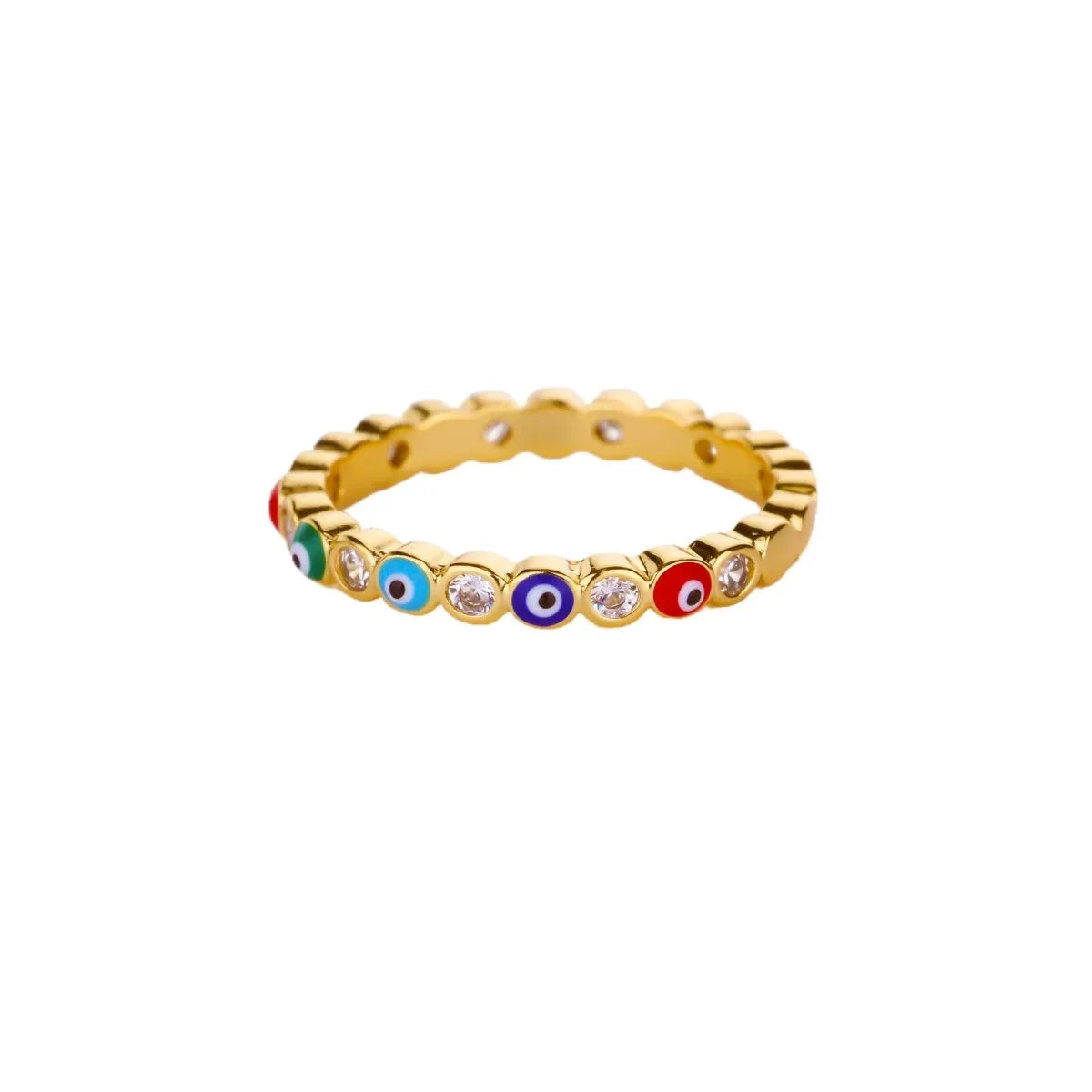 Anillos redondos pequeños y coloridos para mujer, de acero inoxidable, color dorado, ajustables, anillo de boda, joyería estética de lujo, regalo para pareja