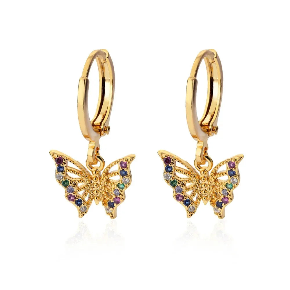 Pendientes de Lazo Vintage de Acero Inoxidable para Mujer, Joyería Elegante, Pendientes de Tuerca de Acero Inoxidable Chapados en Oro, Joyería de Navidad