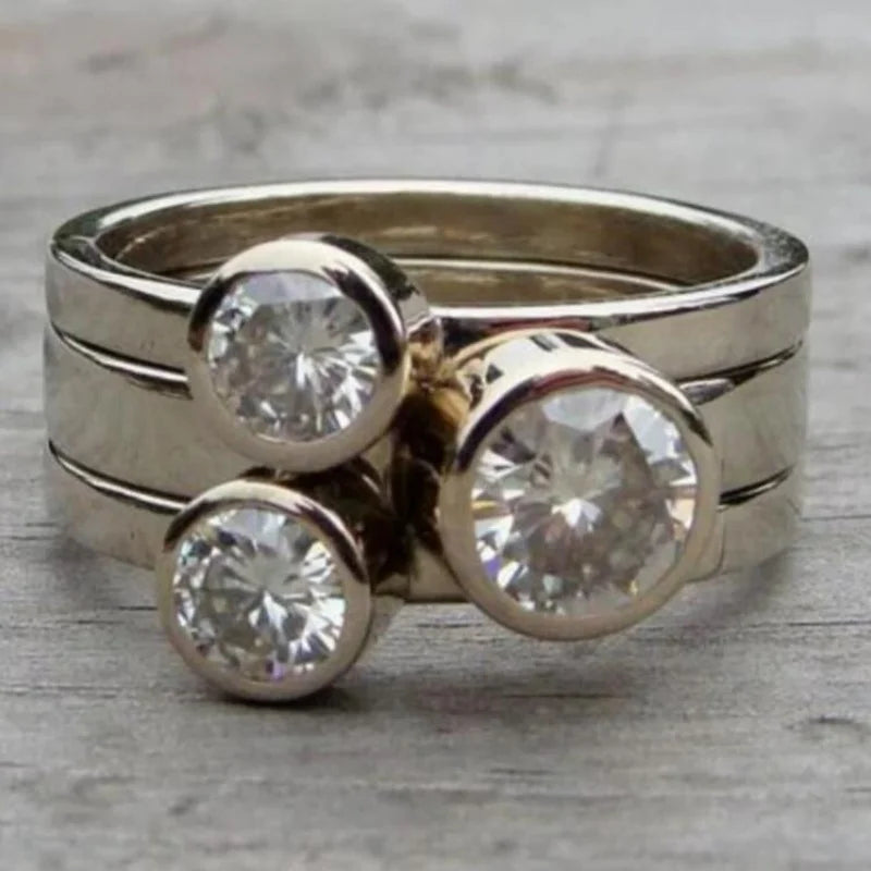 Geometrische Mode Gold Farbe Intarsien Bunte Zirkon Ringe für Frauen Party Accessoires Geschenke Kundenspezifischer Schmuck