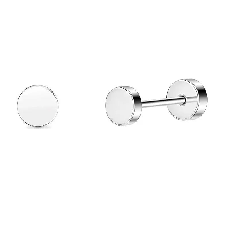 2er-Set Edelstahl Herz-Mond-Ohrstecker Schraubkugel-Ohrstecker für Frauen Mode Ohr Tragus Knorpel Piercing