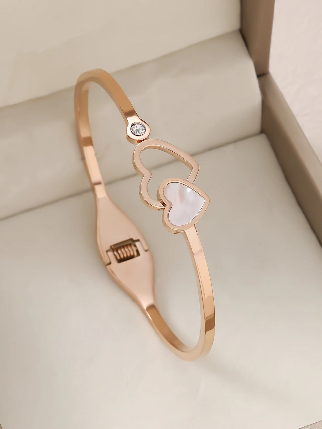 1 Stück/Set Damen Hochzeitsschmuck Party Feiertag Valentinstag Geschenk Edelstahl Armband 18K vergoldet Armband