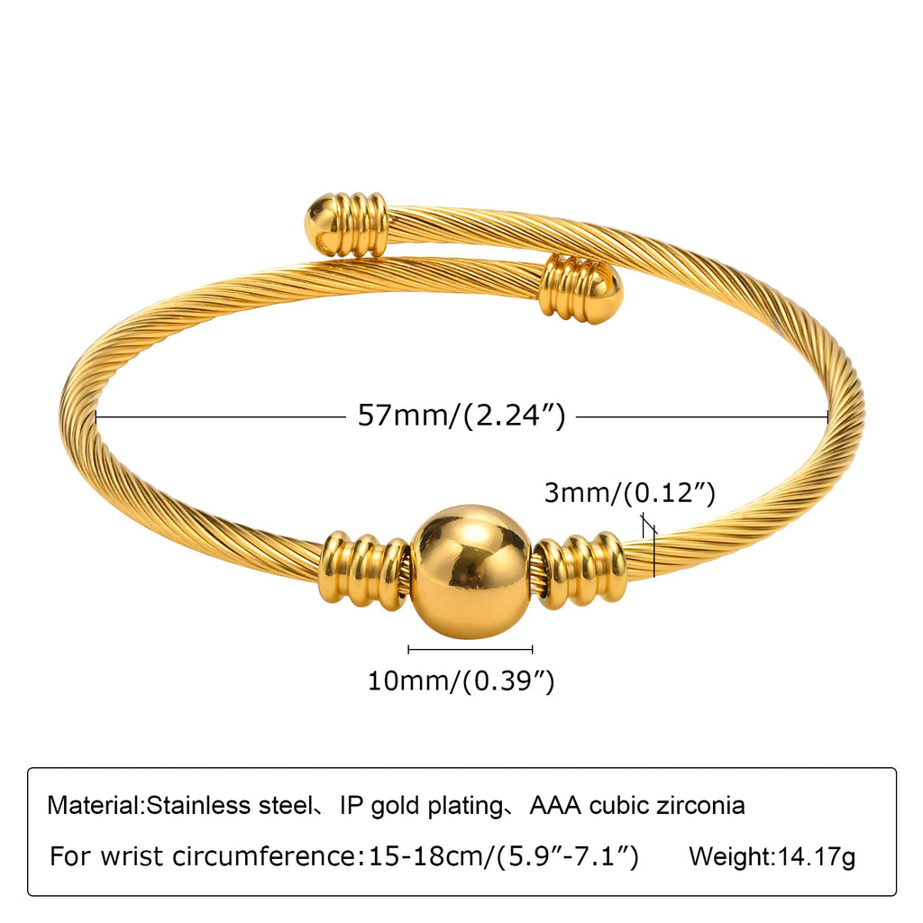 Offener verstellbarer Armreif mit Sternenmotiv und Zirkonia-Einlage aus Edelstahl für Damen, charmantes mehrschichtiges Schmuckstück