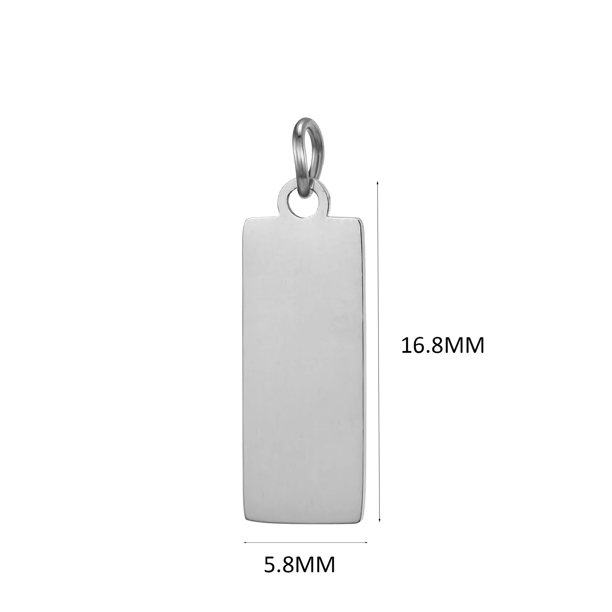 10PCS Anhänger mit individuellem Logo Edelstahl Charms für Halsketten Armbänder 6 Größen zur Auswahl
