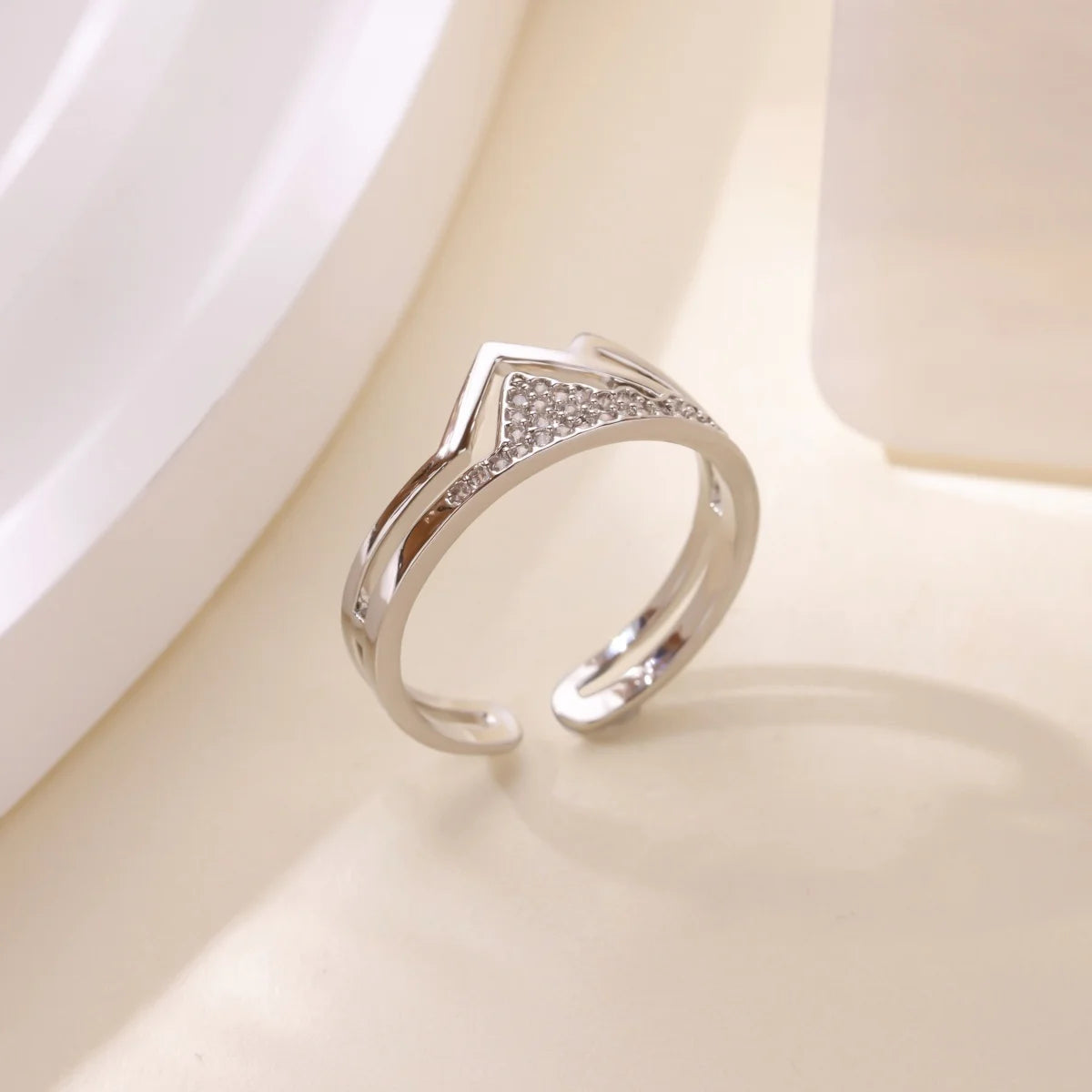 Modische pinke Herz-Zirkonringe für Frauen Goldfarbener Edelstahl Imitation Perlenring Elegantes ästhetisches Hochzeitsschmuckgeschenk