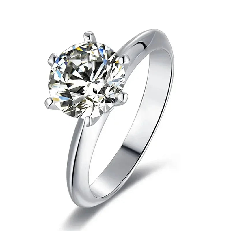 NeeTim 1 Karat D-Farbe Moissanit Diamant Ehering für Frauen 925er Sterling Silber Fingerband Edler Schmuck mit Zertifikat