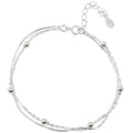 925 Sterling Silber Kugelarmband Damen Doppellagige Schlangenkette Top Qualität Schmuck Hochzeitsaccessoires