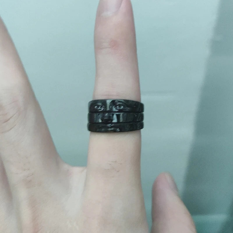 Augenringe für Damen Herren Edelstahl Goldfarben Vintage Gesichtsring Sets Luxus y2k Ästhetik Schmuck 2025 кольца anillos