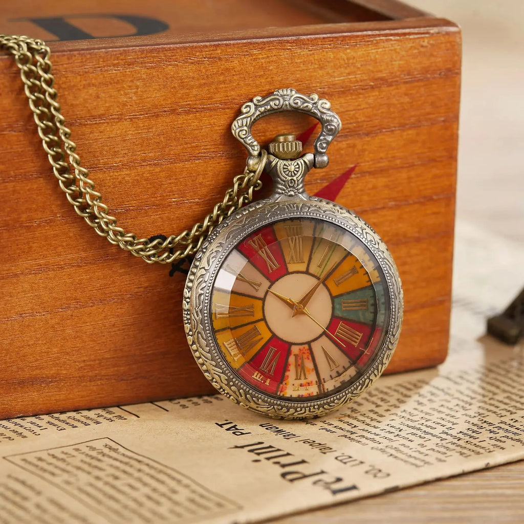 Vintage Klassische Quarz Taschenuhr Exquisite geschnitzte römische Ziffern Kettenanhänger Herren Damen Taschenuhren reloj de bolsillo