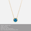 SUNIBI Stainless Steel Birthstone Necklace for Woman Gold Color Bride Designer Pendant Necklaces Birthday Gift Jewelry Wholesale