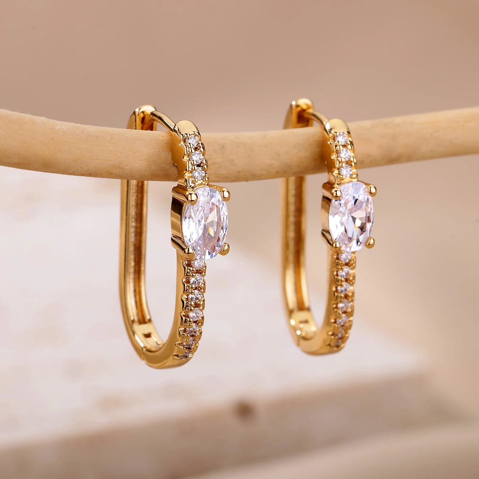 Minimalistische Zirkon-Rundohrringe für Frauen Edelstahl Unregelmäßige Ohrringe Mode Party Hochzeit Schmuck Geschenk Bijoux Femme 2022