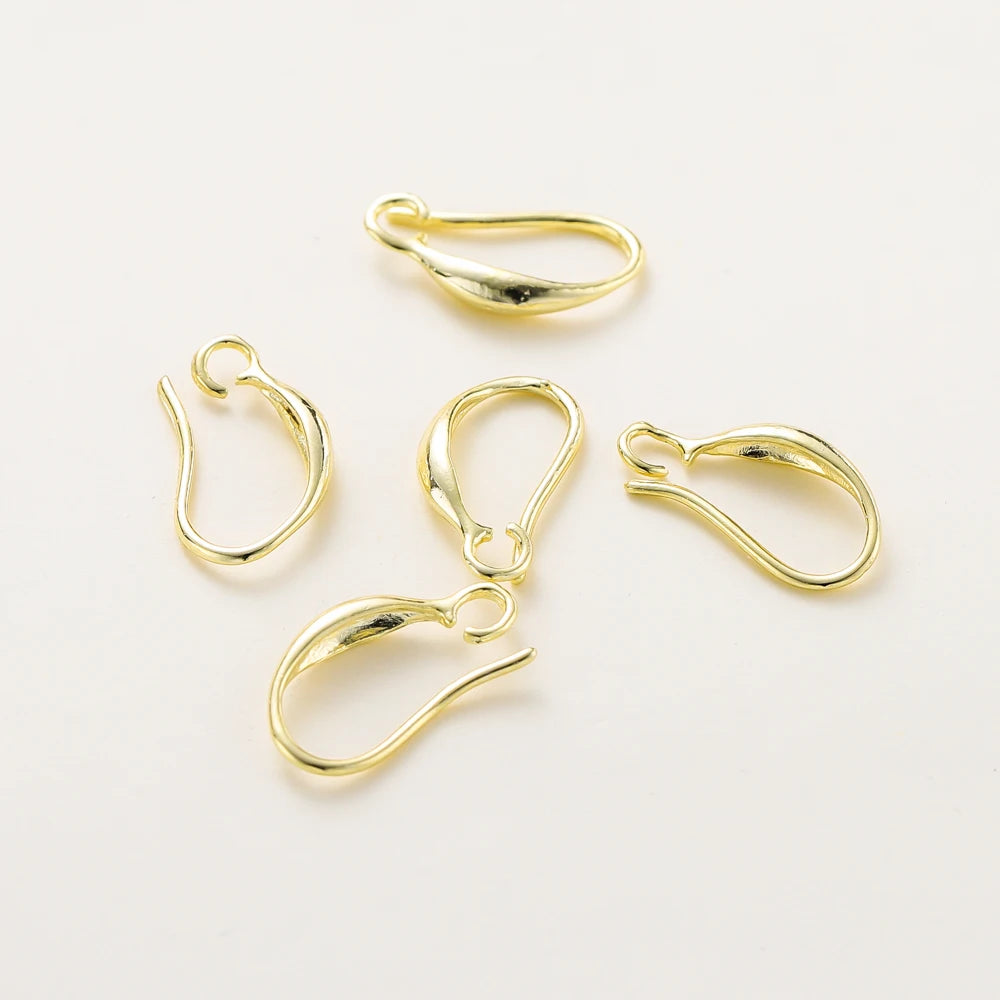 10 Stücke/Charge 14K 18K Echtgold Ohrring Anhänger Haken Ohrbügel Haken für DIY Schmuckherstellung Ohrring Charms Zubehör Komponenten
