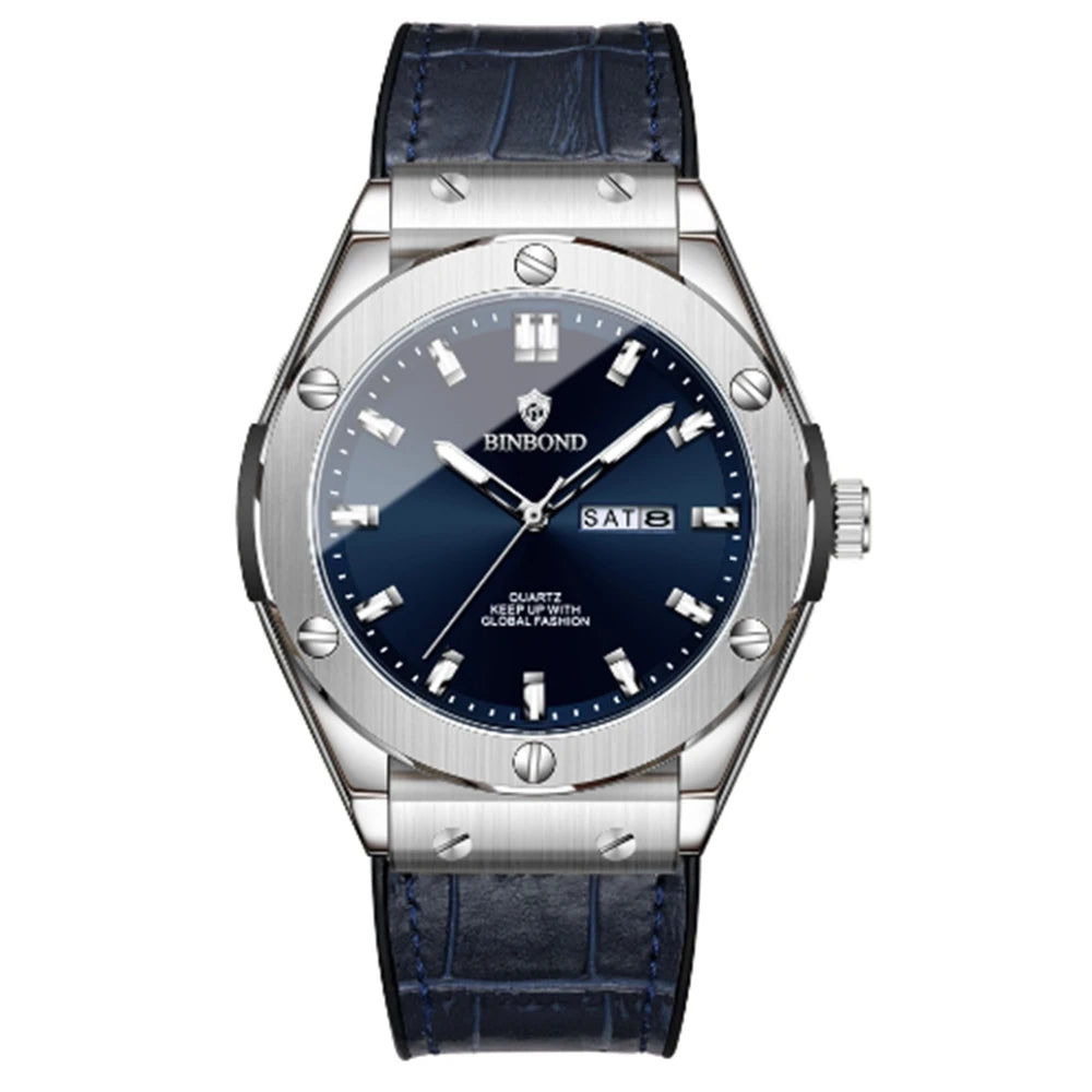 Hombre Nuevo Reloj de Cuero Casual de Negocios Relojes de Lujo para Hombres Relojes Automáticos Relojes de Pulsera de Cuarzo de Moda para Hombres Relojes De Hombre