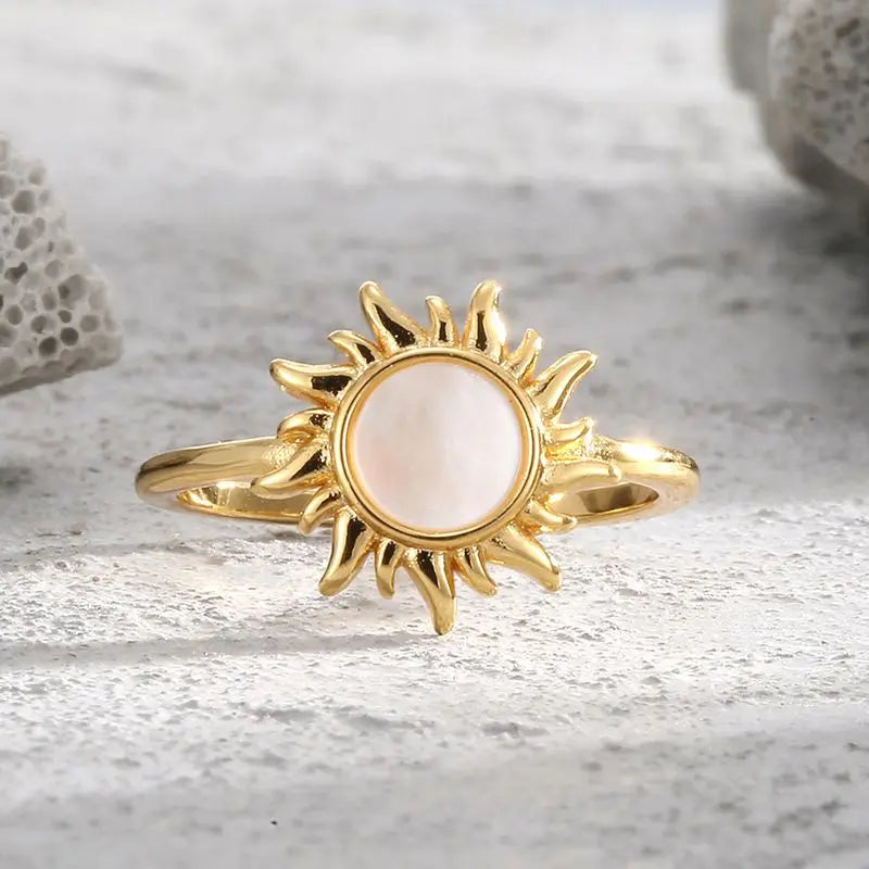 925 Sterling Silber Fashion Hochzeits-Sonnen-Eleganter Ring für Frauen Fingerringe Damen Verlobungsparty Schmuckzubehör Geschenk