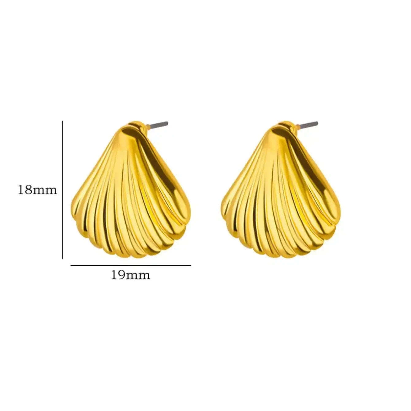 Edelstahl Muschelstecker Ohrring für Damen Goldfarbe Vintage Muschel Piercing Ohrring 2024 Trend Großhandel Ozean Schmuck Geschenk