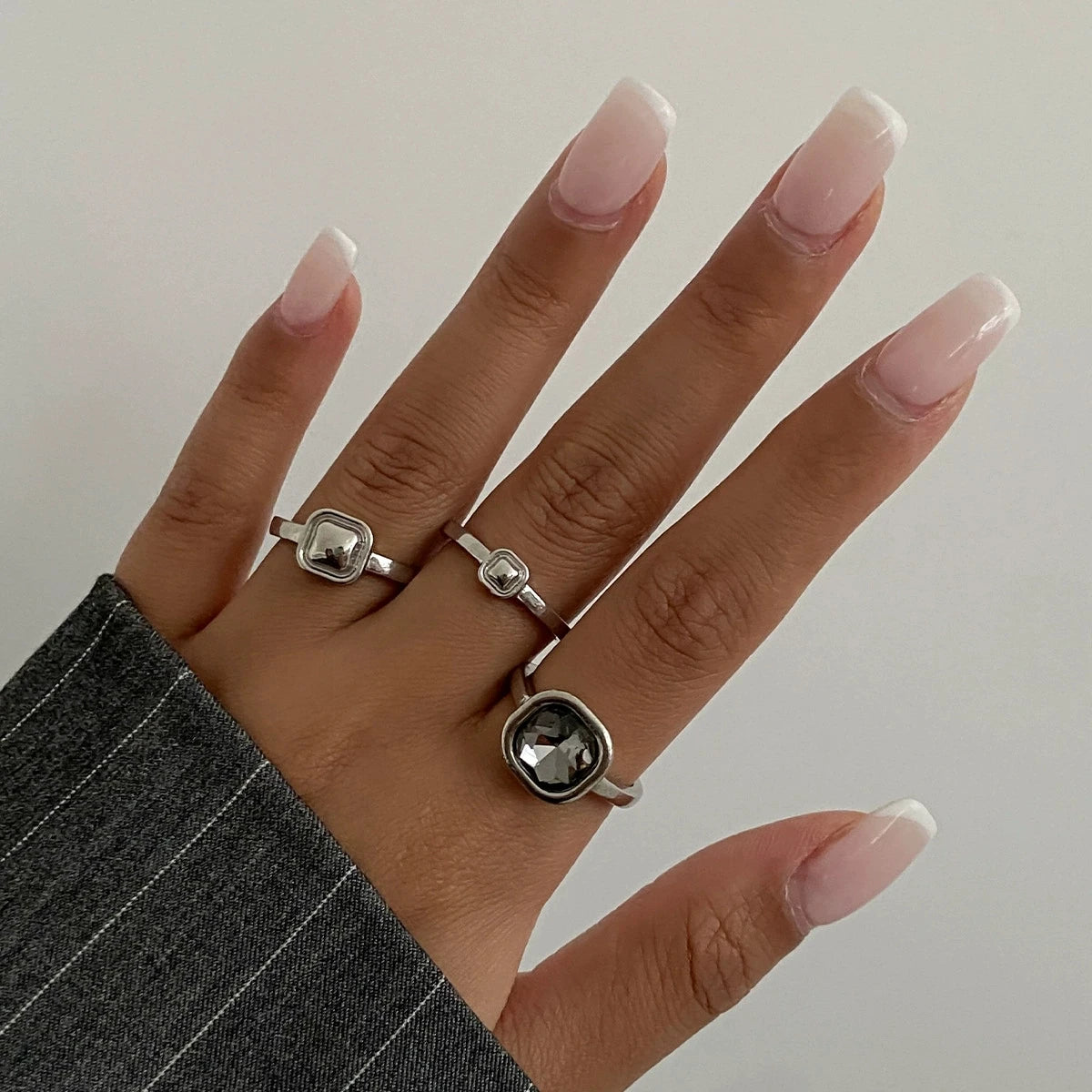 Top Quality Irregular Crystal Rings for Women Wedding Bride Elegent Stone Ring for Women Christmas Mothers' Day Gifts