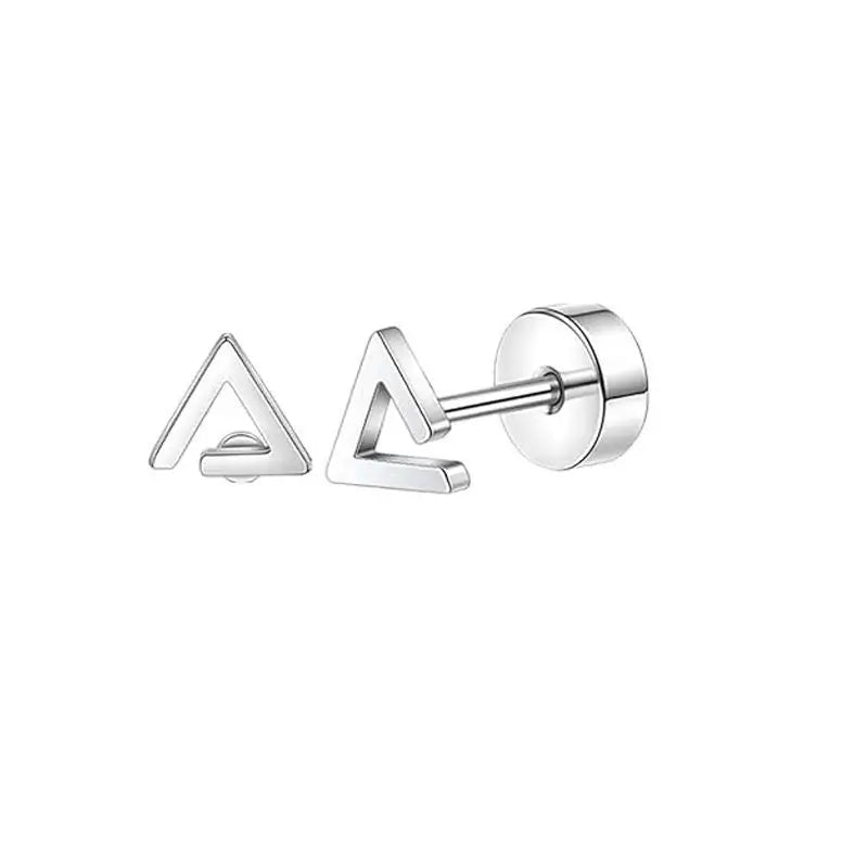 2er-Set Edelstahl Herz-Mond-Ohrstecker Schraubkugel-Ohrstecker für Frauen Mode Ohr Tragus Knorpel Piercing