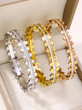 1 Stück/Set Damen Hochzeitsschmuck Party Feiertag Valentinstag Geschenk Edelstahl Armband 18K vergoldet Armband
