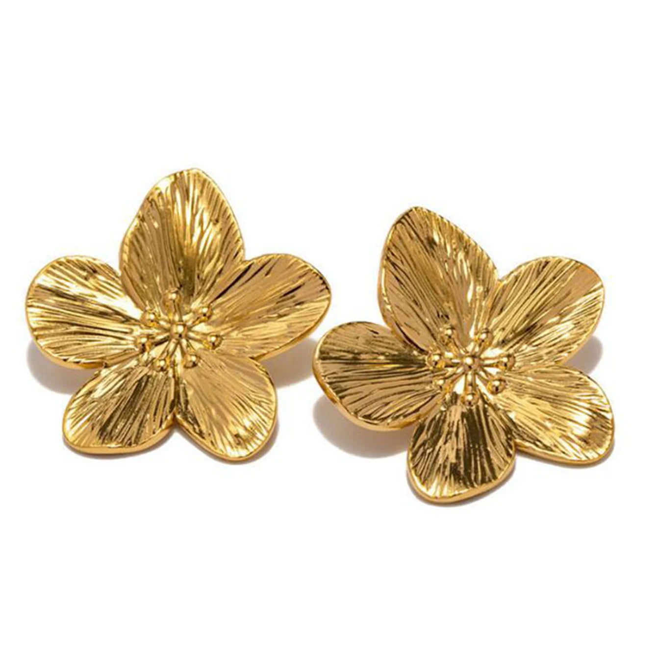 Uworld Hypoallergene stilvolle Vintage Blumen-Ohrstecker Premium 18k vergoldeter Edelstahl für Frauen Party Ohrringe Damen