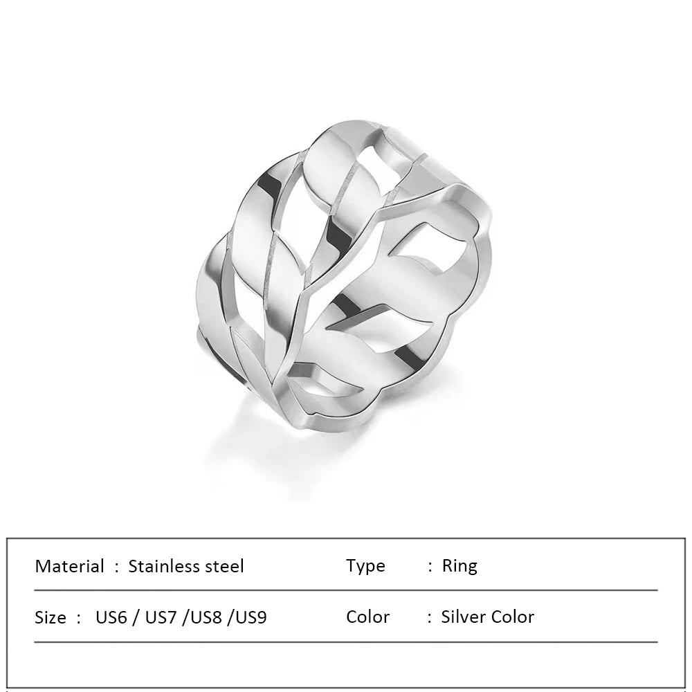 Anillo de acero inoxidable impermeable para mujer, anillo de corazón que no se decolora, anillos de metal elegantes, joyería sencilla, novedad, venta al por mayor, Dropshipping