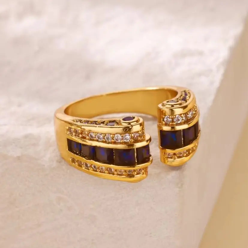 Anillos góticos de acero inoxidable ajustables para mujer, diseño geométrico vintage, joyería punk de moda, regalos