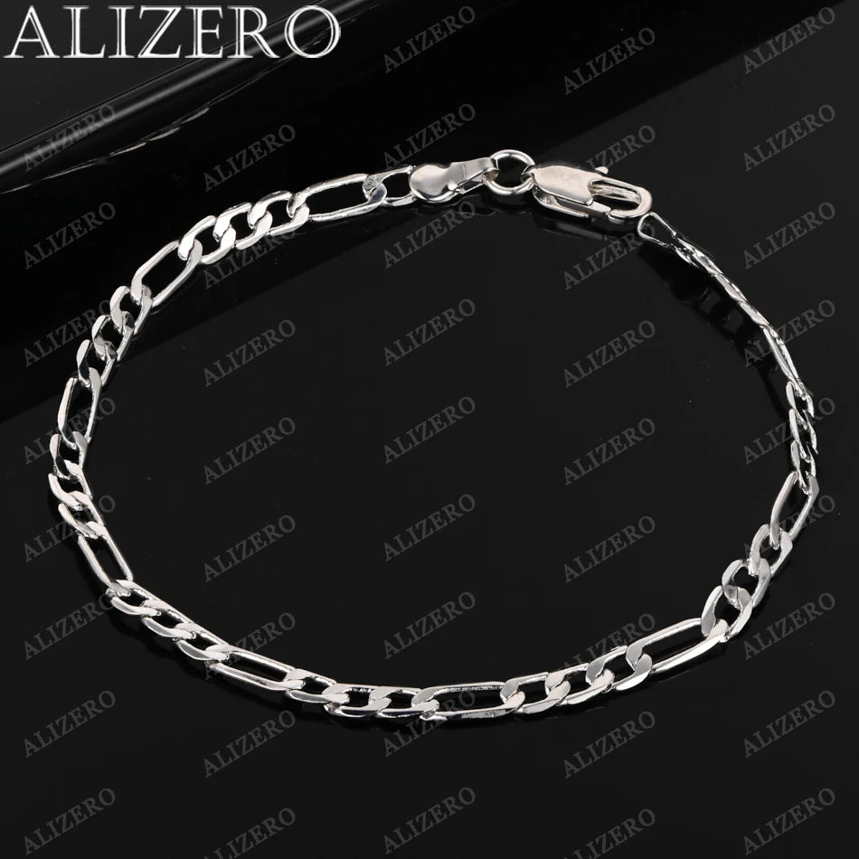 ALIZERO 925 Sterling Silber Armband 4/6/8/10/12mm Kettenarmbänder für Damen Herren Mode Party Edler Schmuck Großhandel