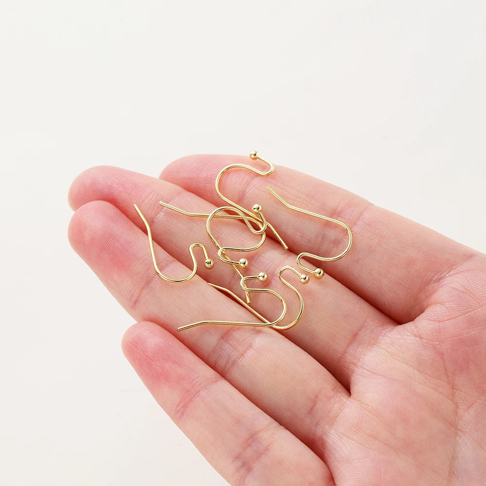 20 Stücke/Charge 6 Stile 14K 18K vergoldete Ohrringdrähte mit Ohrhaken Ohrringverschluss Zubehör für die DIY Schmuckherstellung