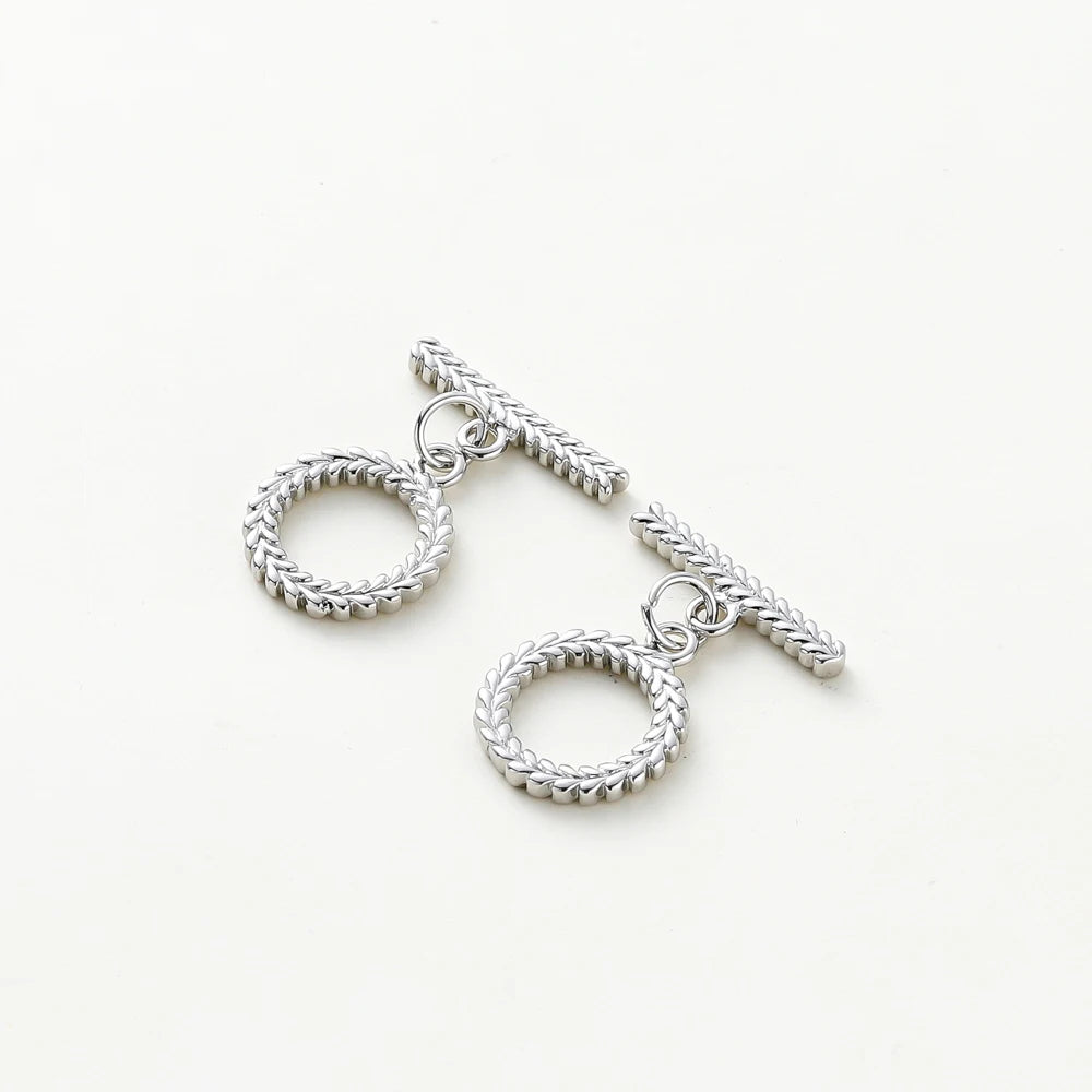 4 Sets 14K/18K Vergoldetes Messing O-Knebelverschluss-Verbinder für DIY Armband Halskette Schmuckherstellung Zubehör