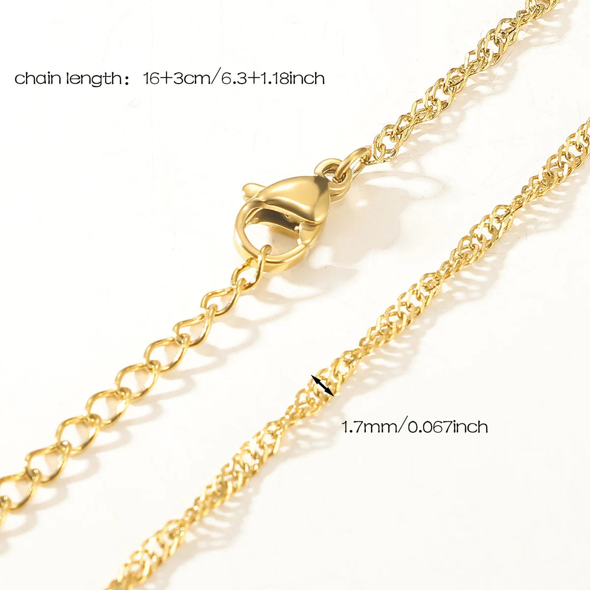 10pcs/Lot 45cm Stainless Steel Golden/Silvery Color 304 Chains Necklace Women Jewelry Making Accessories DIY Handmade Supplies