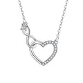 925 Sterling Silber Zirkon Herz Ineinandergreifende Retro Halsketten Für Frauen Halskette Luxus Qualität Schmuck Zubehör