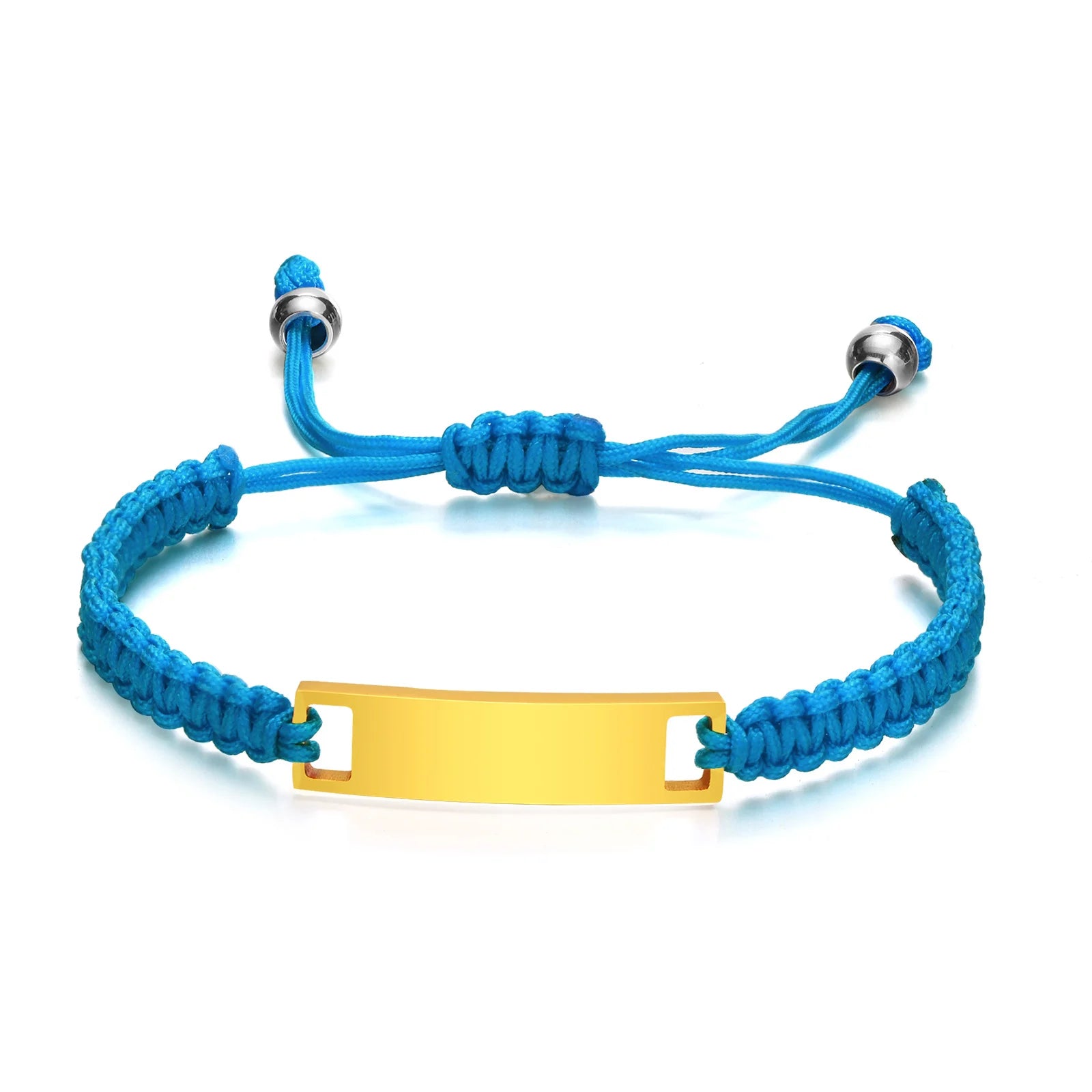 Personalisiertes Namensarmband für Mädchen Jungen Kind, Verstellbares geflochtenes Seilarmband mit individuellem ID-Tag, Graviertes Geburtstags-Weihnachtsgeschenk