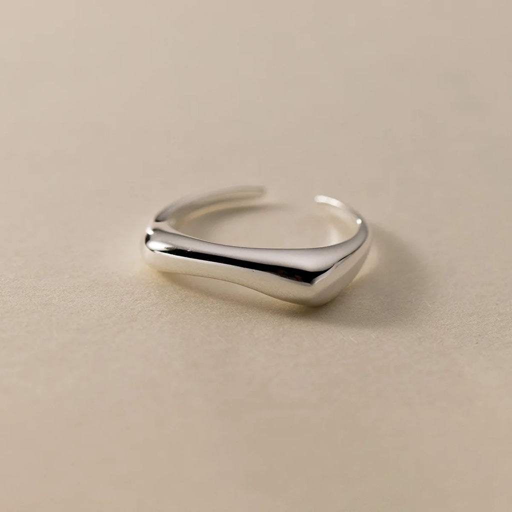 925 Sterling Silber Geometrie Bogenförmige Offene Ringe Für Frauen Verlobung Hochwertiger Schmuck Zubehör Großhandel Schmuck