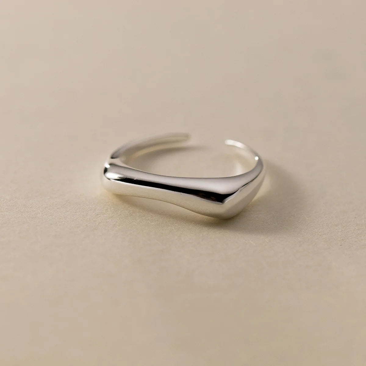 925 Sterling Silber Geometrie Bogenförmige Offene Ringe Für Frauen Verlobung Hochwertiger Schmuck Zubehör Großhandel Schmuck