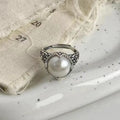 925 Sterling Silber Hohlperlen Verstellbare Ringe für Damen Hochzeit Luxus-Accessoires Dropshipping
