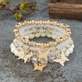4 Stück Böhmisches Schmetterlings-Charm-Armband-Set für Damen, Kristallperlen, Kettenarmreif, weibliche Mode-Party-Schmuckgeschenk