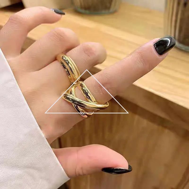 VENTFILLE Anillo de plata de ley 925 con diseño de gotas de agua irregulares, estilo retro simple, hecho a mano, para mujer